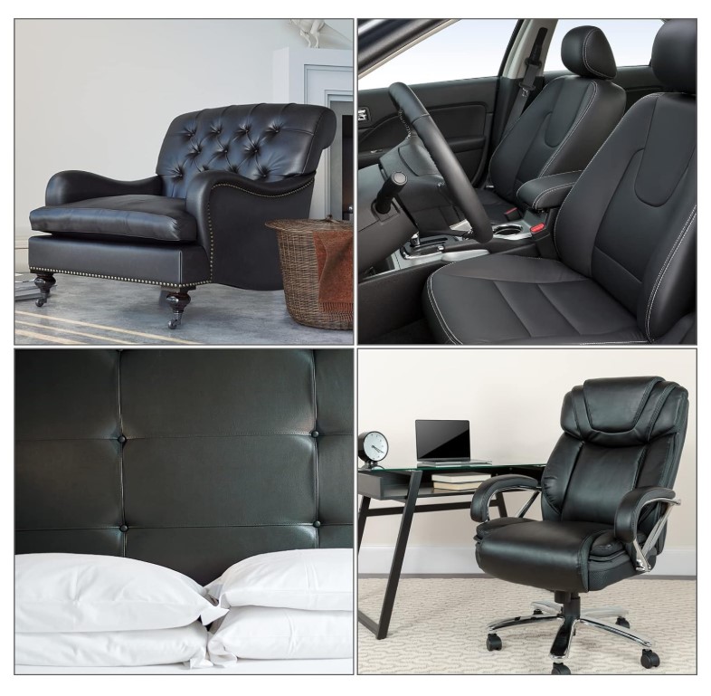 čierna koženka na nábytok